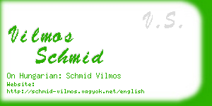 vilmos schmid business card